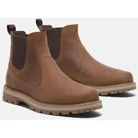 Chelseaboots TIMBERLAND "BRITTON ROAD MID CHELSEA BOOT" Gr. 46, braun (rust full grain) Herren Schuhe Stiefelette, Winterschuhe, Ankle Boots