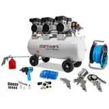 Starkwerk Flüsterkompressor Druckluft Kompressor SW 477/08 69 dB ölfrei 2,25kW