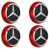 Mercedes-AMG Radnabenabdeckung Zentralverschlussdesign rot Set 4-teilig