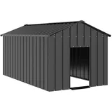 vidaXL Hundehütte Mit Dach 114x202x101 Cm Verzinkter Stahl - Vidaxl