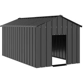 vidaXL Hundehütte Mit Dach 114x202x101 Cm Verzinkter Stahl - Vidaxl