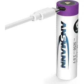 Ansmann Li-Ion Akku 3.6V mit USB-C Port und Safetyboard, min. 3250 mAh