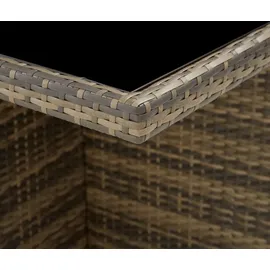 Tectake Rattan Set 8-tlg. Natur