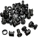deleyCON M6 Käfigmuttern Schrauben Set Rack, 20 Stück - Schwarz
