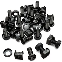 deleyCON M6 Käfigmuttern Schrauben Set Rack, 20 Stück - Schwarz
