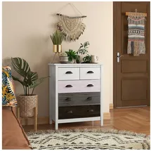 Homcom Kommode MDF, Kiefernholz