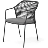 barths Burano Gartenstuhl 58,5 x 60 x 83,5 cm grau 4 St.