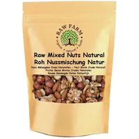 Raw Farm  Rohe Nussmischung Natur 1kg – 4 Sorten Haselnüsse, Mandeln, Cashewk...