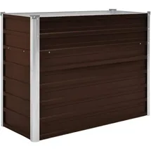 vidaXL Garten-Hochbeet verzinkter Stahl rechteckig 100 x 40 x 77 cm Braun 