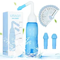 URAQT Nasendusche mit Salz, Neti Pot Sinus Spülung, Nasenspülkanne zur Nasenreinigung und Nasenspülung (240ml+40salz)
