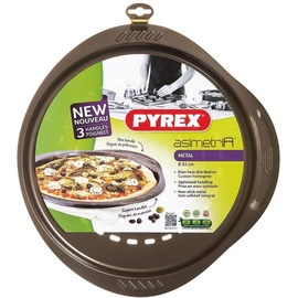 Pyrex asimetria Pizzablech, Stahl Schokolade 37,4 x 35,94 x 2,66 cm