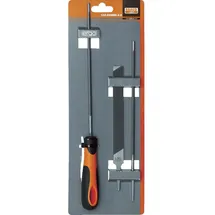 BAHCO Kettensägen Feilensatz Ergo Griff Rundfeile Flachfeile 200 mm / Ø 5,5 mm