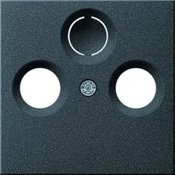 Zentralplatte Sat/TV/Radi System 55 anth Schraubbef