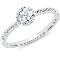 JEWLIX Verlobungsring JEWLIX Verlobungsring aus Sterlingsilber mit Zirkonia silberfarben 56