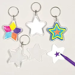 6 x Schlüsselanhänger-Bastelsets "Stern", Basteln für Kinder