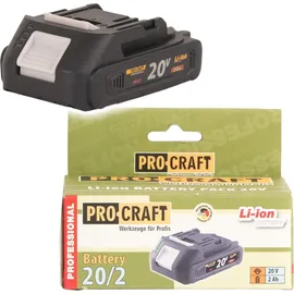 PROCRAFT 20/2A Akku 20 V 2,0 Ah