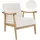 Beliani Sessel LEKNES Bouclé 72 x 71 x 70 cm Cremeweiß
