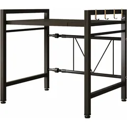 Aufbewahrung Küchenregal Mikrowellenhalter Metallregal Ablage Schwarz H