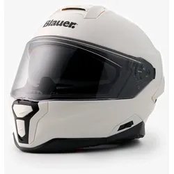 Blauer FF-01 Monocolor Helm, weiss, Größe S