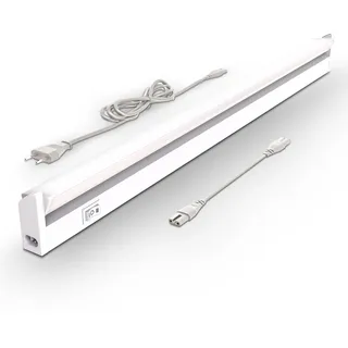 B.K.Licht LED fest integriert, Neutralweiß, Warmweiß, Unterschrankleuchte, 150° schwenkbar, Farbtemperatur wählbar, weiß weiß