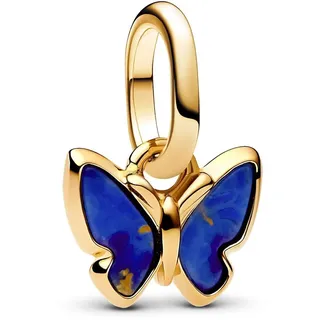 Pandora ME Blauer Schmetterling Mini-Charm-Anhänger aus 14 Karat Vergoldetem Sterling Silber, Kompatibel Me und Moments Anhänger, 763825C01