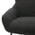 SalesFever Sessel mit Hocker Teddyfell 79 x 103 x 82 cm anthrazit