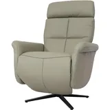 MCW Relaxsessel MCW-L10 Leder 80 x 100 x 90 cm grau mit Liegefunktion