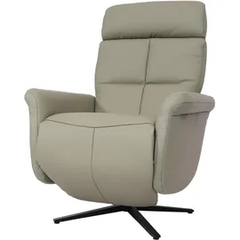 MCW Relaxsessel MCW-L10 Leder 80 x 100 x 90 cm grau mit Liegefunktion