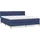 vidaXL Boxspringbett mit Matratze Blau 180x200 cm Stoff