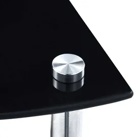 vidaXL Regal mit 4 Ablagen Schwarz 30x30x100 cm Hartglas