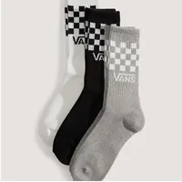 Vans Classic Check Crew Socken 3-Paar Schwarz/Weiß 34,5-38