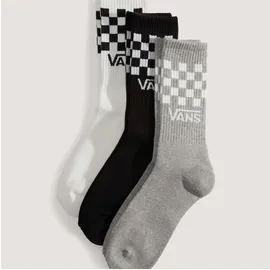 Vans Classic Check Crew Socken 3-Paar Schwarz/Weiß 34,5-38