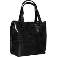 Rieker Damen Shopper Henkeltasche Damentasche H1330, Farbe:Schwarz - Schwarz