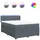 vidaXL Boxspringbett mit Matratze Dunkelgrau 140x200 cm Samt