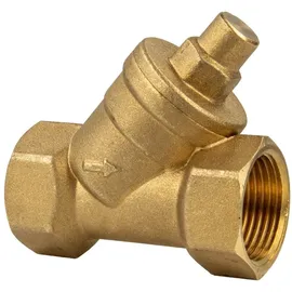 tecuro - Schrägsitz Rückschlagventil Rp 3/4 Zoll (dn 20) - Muffenanschluss, Messing blank