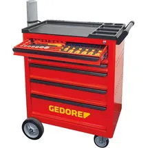 Gedore Werkzeugwagen Stahl rot 103-tlg