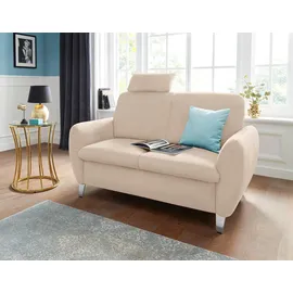 sit&more 2-Sitzer SIT & MORE "Daytona", beige (creme), B:150cm H:93cm T:90cm, Sofas, inklusive Federkern und einer Kopfstütze