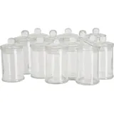 VBS XXL 12er-Pack Aufbewahrungsgläser Füllmenge 120ml 11x6cm - Transparent