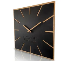 Flexistyle Moderne große Wanduhr 60,0 cm Exact ECO Schwarz