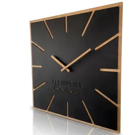 Flexistyle Moderne große Wanduhr 60,0 cm Exact ECO Schwarz