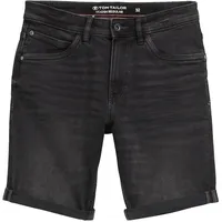 Tom Tailor Herren TTJOSH Regular Slim Jeans Shorts, schwarz,