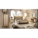 Schlafzimmer Set Bett Nachttisch Kommode Spiegel Hocker Neu 7tlg. Barock Rokoko