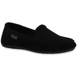 Damen Mokassins in Schwarz