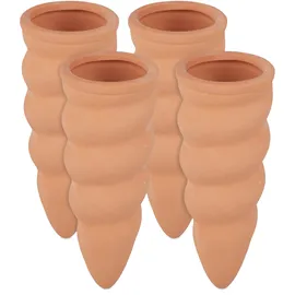 Relaxdays Tonkegel Bewässerung 4er Set HxD 11,5 x 4,5 cm