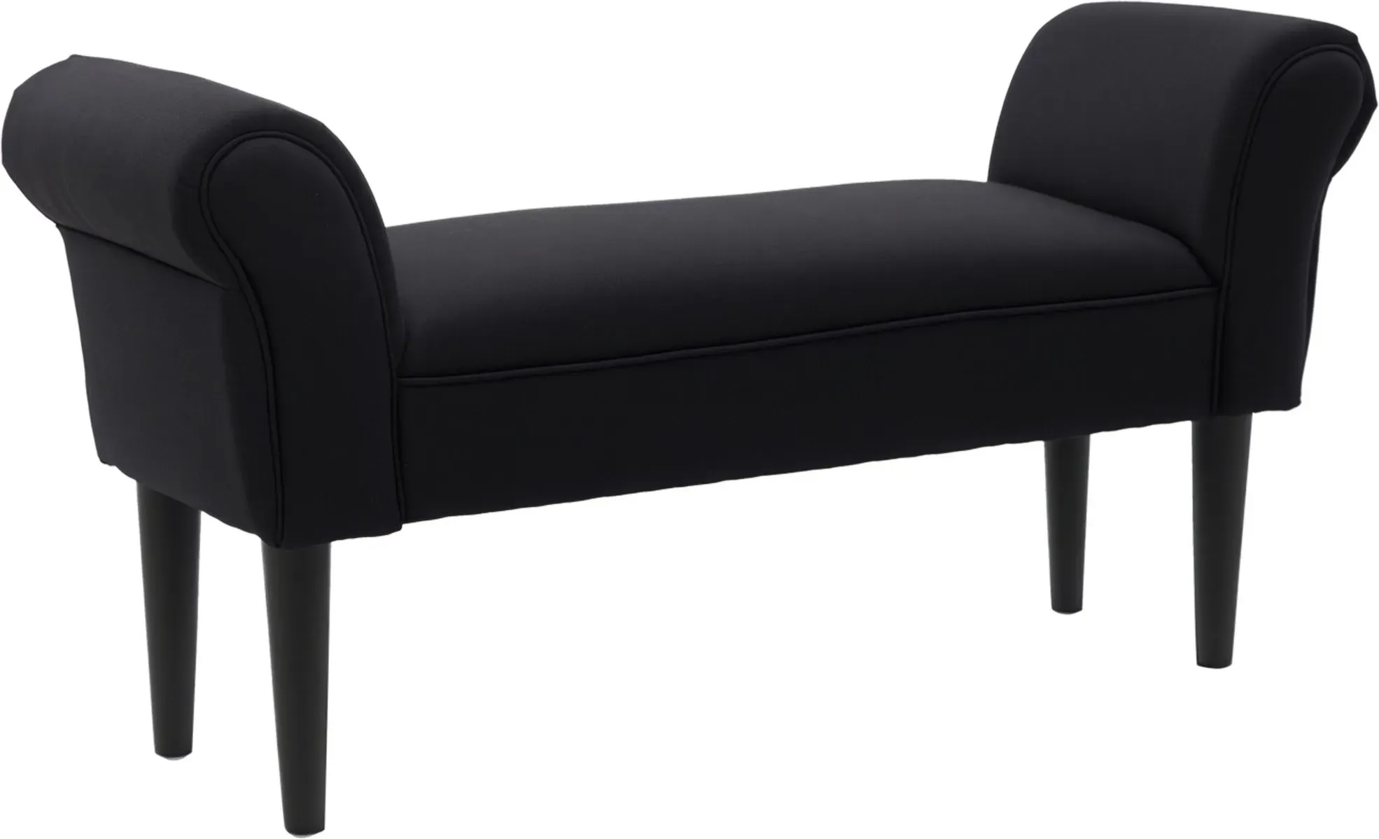 HOMCOM Sitzbank Schlafzimmer Bettbank Polsterbank Schwarz 102x31x51cm aus MDF und Schaumstoff für gemütliche Akzente   Aosom.de