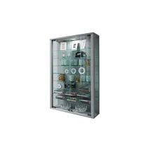 VCM Wandvitrine Vitrosa Mini 59 x 18 x 91,3 cm Silber