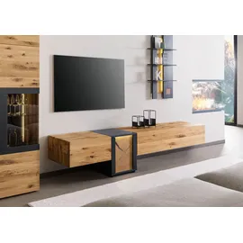 Massivmoebel24 Kitzbühel Lowboard 220x52x52 cm Natur Geölt/Lackiert Holz