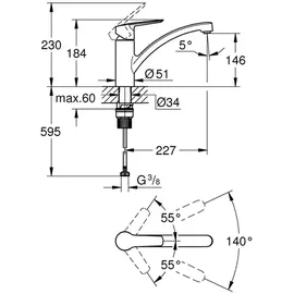 Grohe Start Einhebelmischer Schwarz