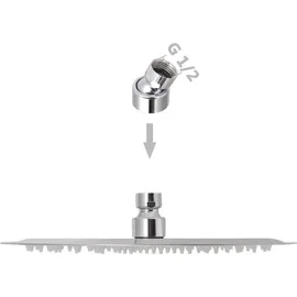 vidaXL Regenduschköpfe 2 Stk. Edelstahl Ø 25 cm