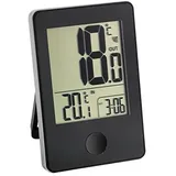 TFA Dostmann digitales Funk-Thermometer Pop 30.3051.01, schwarz mit Batterien